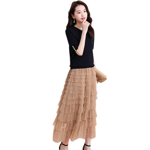 夏装时尚简约，大气优雅收腰显瘦休闲修身百搭两件套HR-SLF8150-1 商品图5