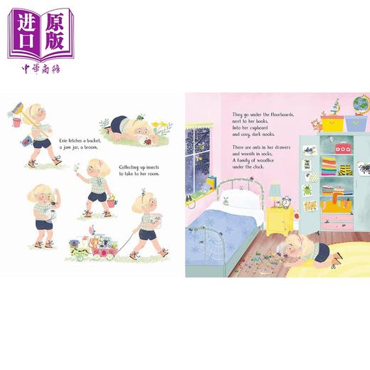 【中商原版】Jenny Løvlie The Girl Who LOVES Bugs 喜欢小虫子的女孩 英文原版 进口图书 儿童绘本 故事图画书 商品图2