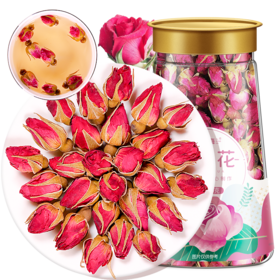 福东海 玫瑰花80g 红玫瑰重瓣胎玫瑰 泡水喝的花草茶