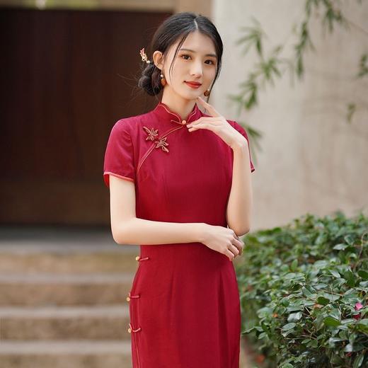 GSJ-3302素雅气质旗袍小个子年轻改良感少女醋酸春夏季 商品图4