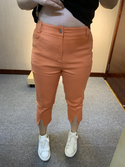 针丝缘春夏爆款糖果色彩裤大码高弹舒适显瘦弹力彩裤8001 商品图8