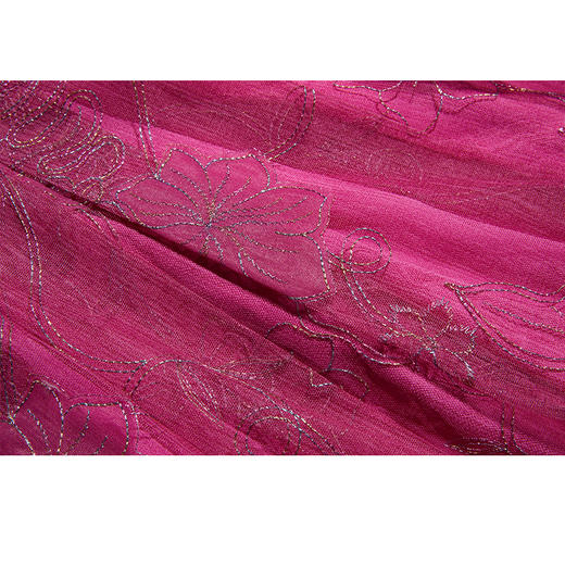 司歌刺绣圆领短袖连衣裙A871221 商品图1