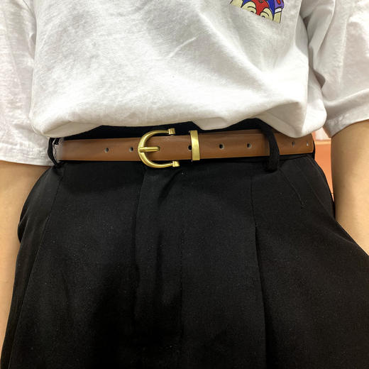 搭配利器丨铜扣 中细真皮 女士百搭腰带 商品图0