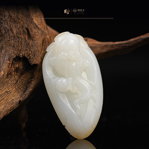 新疆国玉盟世玉羊脂玉挂件（人物）【带证书·顺丰物流】 商品图3