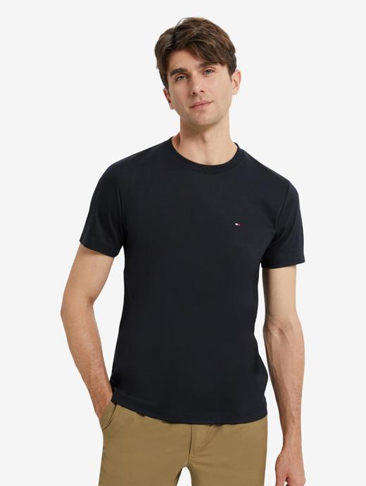 TOMMY春夏男装经典简约透气丝光棉小绣标圆领短袖T恤MW0MW23937 商品图4