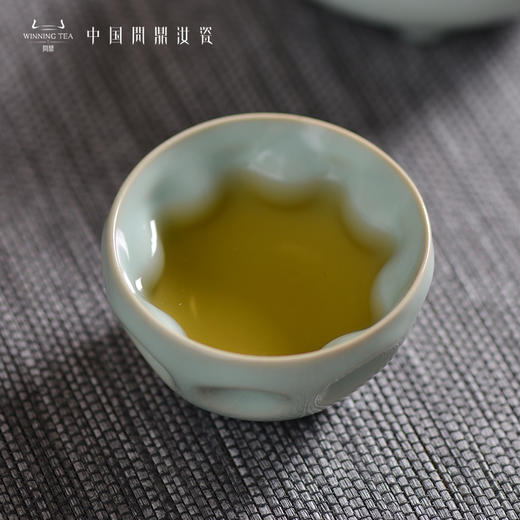 问鼎汝瓷鼎峰系列天青老款皇冠杯 商品图3