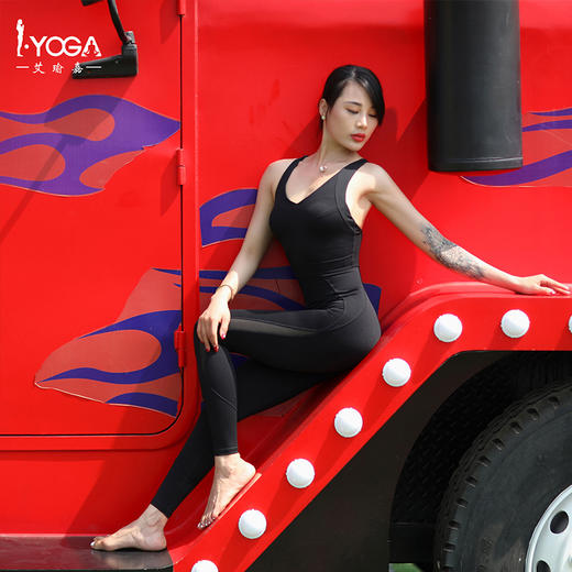 IYOGA空中瑜伽服莱卡N66面料 瑜伽连体高弹高回复显瘦气质吸湿排汗透气LT007 商品图1