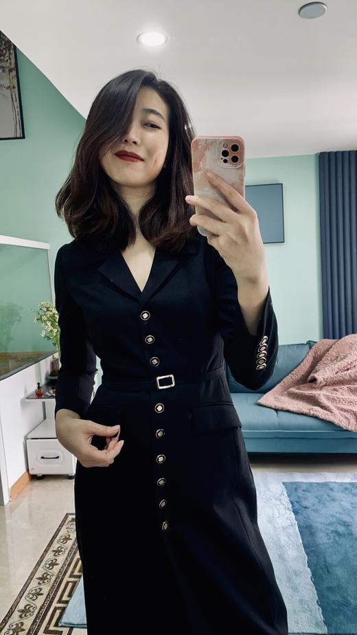 “波伏娃” 高定稀缺连衣裙 从容明澈，步履笃定，不动声色，泰然自若 20194043颈袖添香 商品图6