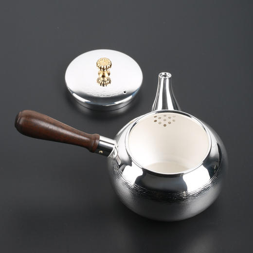 日本银川堂檀木侧把茶壶200ml 商品图3