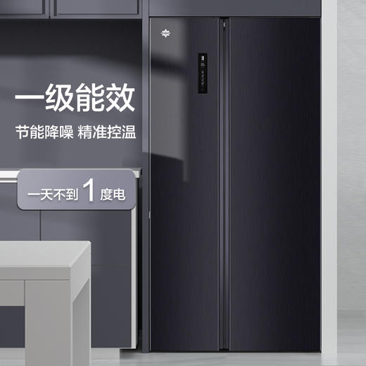 GREE 格力 晶弘 600升 对开门冰箱 智能全变频 风冷无霜 -33℃深冻 一级能效 离子净味 BCD-600WPDCZ/星韵紫 商品图3