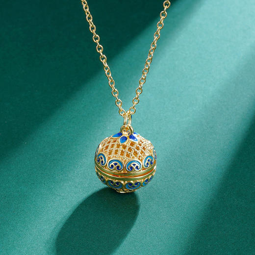 子佩集手工古法香丸吊坠项链【6715】镀金2303 商品图1