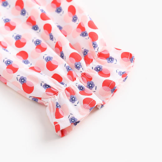 【90-140cm】女童春秋甜美娃娃领碎花连衣裙精典泰迪 商品图6