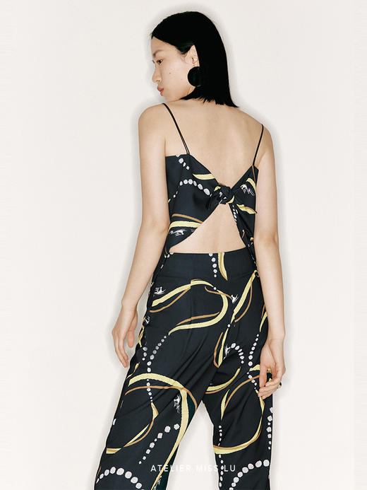 【星际迷航】品牌定制印花下摆开叉垂感直筒长裤/2300016C 商品图3