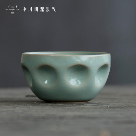 问鼎汝瓷鼎峰系列天青老款皇冠杯 商品图0