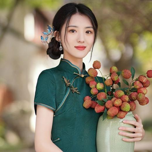 GSJ-3302素雅气质旗袍小个子年轻改良感少女醋酸春夏季 商品图1