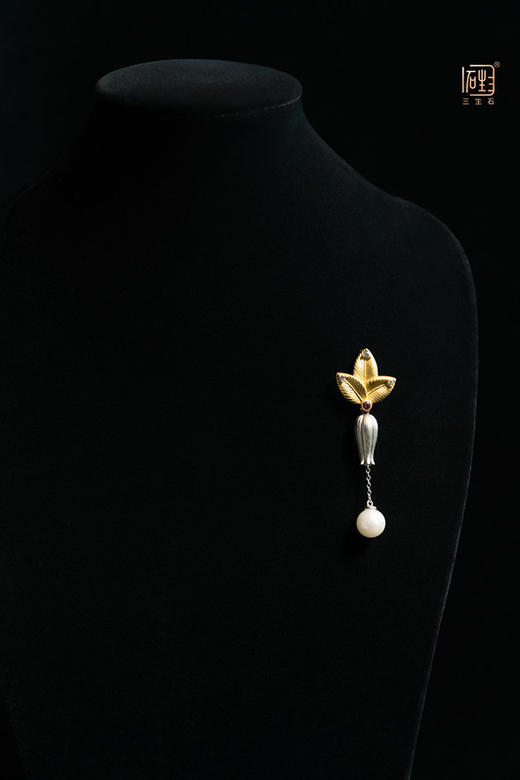 三生石·静待花开·玉兰两用胸针 商品图6