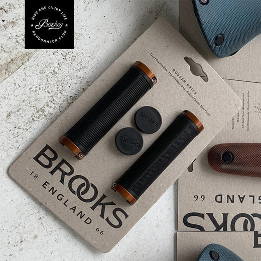 英国Brooks 天然白小布折叠城市复古自行车橡胶把套死飞把握把手 商品图3