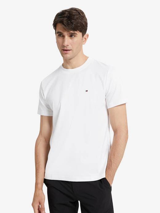 TOMMY春夏男装经典简约透气丝光棉小绣标圆领短袖T恤MW0MW23937 商品图6