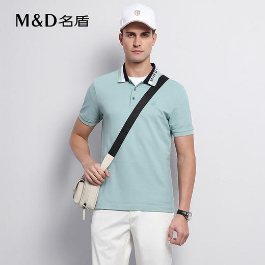 【商场同款】名盾短袖POLO衫纯棉夏季商务翻领短袖休闲t恤衫22543 商品图1