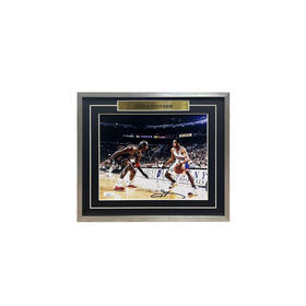 收藏系列 艾弗森 对决乔丹 10寸亲笔签名照片 JSA