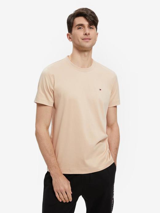 TOMMY春夏男装经典简约透气丝光棉小绣标圆领短袖T恤MW0MW23937 商品图3