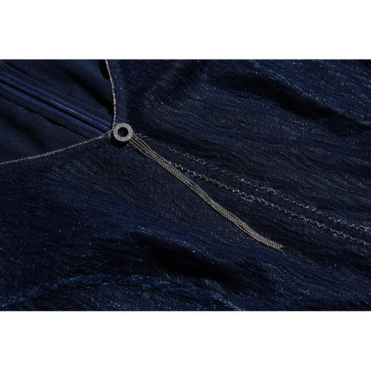 司歌V领荷叶袖修身连衣裙A871080 商品图1