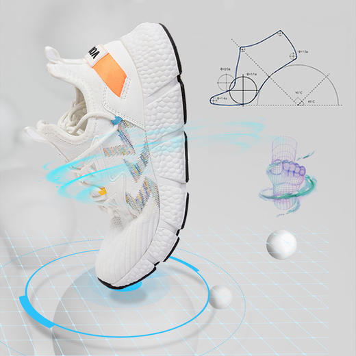 量橙休闲防水运动鞋，给脚部按摩，越走越轻松 商品图5