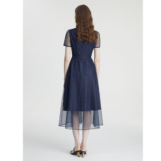 司歌光泽端庄修身短袖连衣裙A871112 商品图5