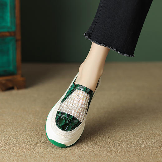 时尚减龄，厚底网纱乐福鞋TYM-1422 商品图4