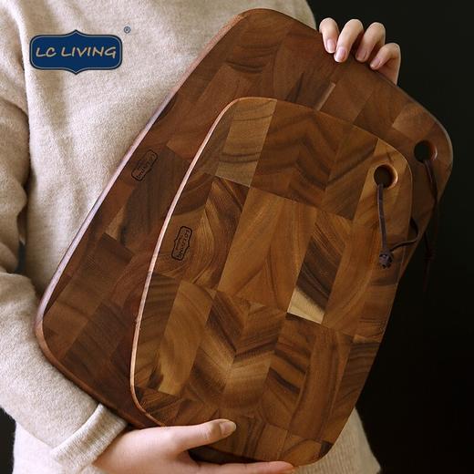 【泰国进口相思木菜板】lcliving泰国相思木切菜板无漆无蜡家用实木棋盘格砧板厨房菜板 商品图2
