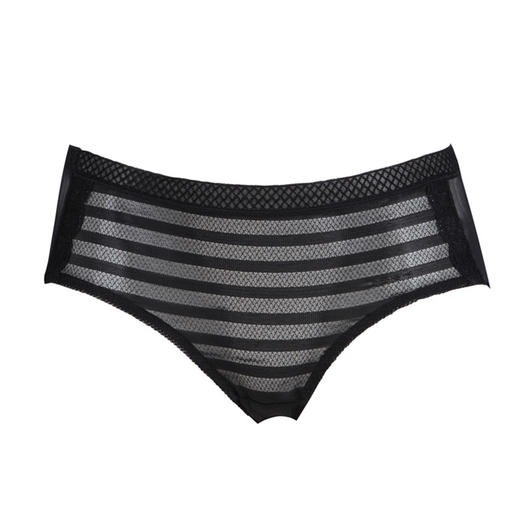 都市丽人时尚系列蕾丝网布蕾丝女士内裤中腰平角裤LK38A3 商品图3