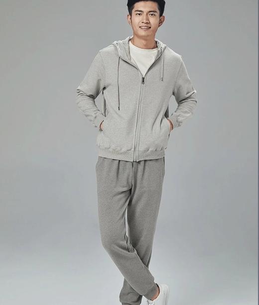 素道有机彩棉休闲针织连帽外套 水洗工艺透气吸汗情侣款四季皆可【京东快递送货上门】 商品图2