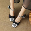 优雅百搭，粗跟花朵时尚中空凉鞋TYM-6187 商品缩略图2