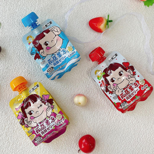 不二家吸吸果冻白桃味150克 商品图2