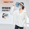 MOLYVIVI2024春夏新款防晒帽 便携防晒防紫外发箍两用贝壳帽UPF50+ 商品缩略图4