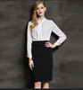 IWY/内搭衬衫气质职业正装修身白色/黑色时尚衬衣通勤收腰女式衬衫B0185 商品缩略图5