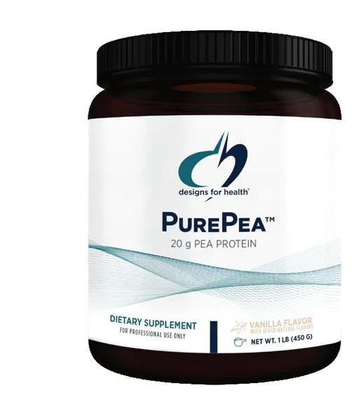 【效期至27年8月】低敏豌豆蛋白粉剂 design for health PurePea™ Vanilla powder 450g/瓶 商品图0