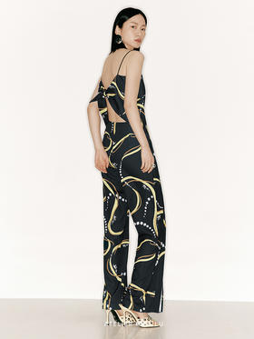 【星际迷航】品牌定制印花下摆开叉垂感直筒长裤/2300016C