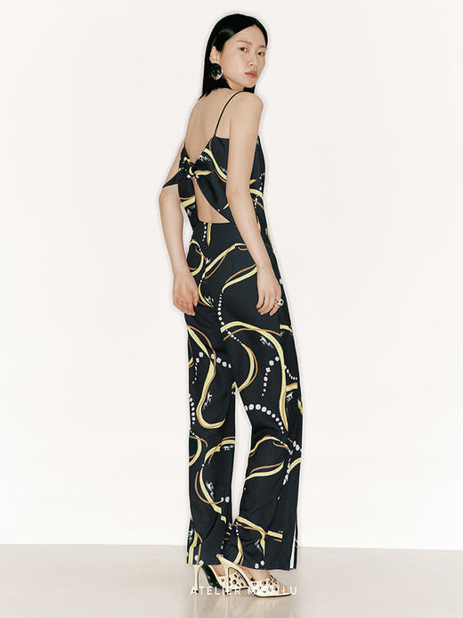 【星际迷航】品牌定制印花下摆开叉垂感直筒长裤/2300016C 商品图0