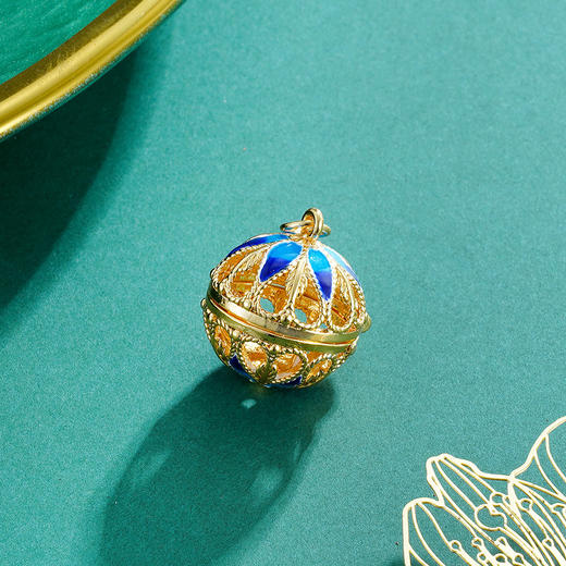 子佩集手工古法香丸吊坠项链【6711】镀金2303 商品图4