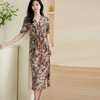 剩S 米思阳2024夏季新款优雅印花连衣裙100%桑蚕丝亲肤舒适中长裙0825 商品缩略图0