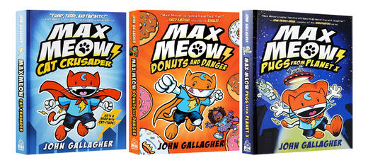 英文原版 Max Meow 马克思猫1-3册 精装全彩漫画书绘本 爆笑漫画故事书 中小学英语课外阅读 英文版 进口英语原版书籍 商品图1