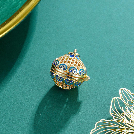 子佩集手工古法香丸吊坠项链【6715】镀金2303 商品图4