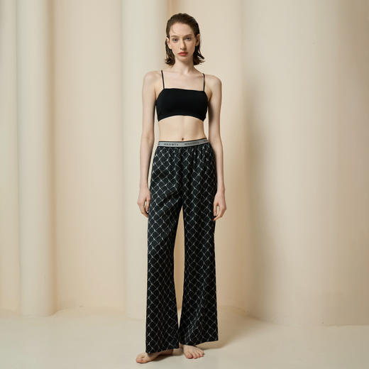 Solo seta真丝阔腿睡裤桑蚕丝可外穿家居服长裤丝绸2025秋冬 商品图1