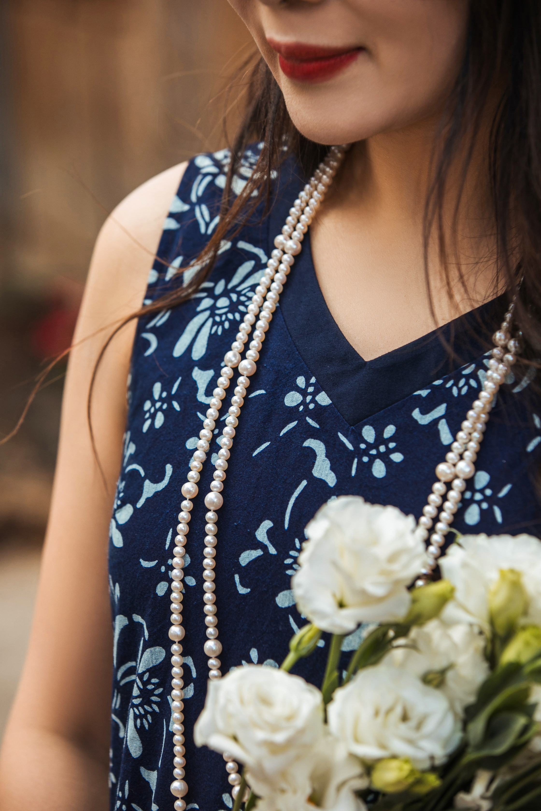 蓝印花布2023春夏新品原创100%棉日常通勤休闲无袖