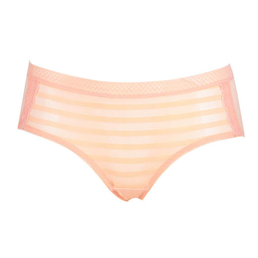 都市丽人时尚系列蕾丝网布蕾丝女士内裤中腰平角裤LK38A3 商品图4