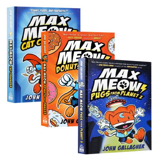 英文原版 Max Meow 马克思猫1-3册 精装全彩漫画书绘本 爆笑漫画故事书 中小学英语课外阅读 英文版 进口英语原版书籍 商品图2