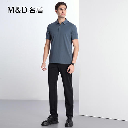 【商场同款】名盾夏季桑蚕丝短袖POLO衫休闲商务翻领短袖t恤22533 商品图3