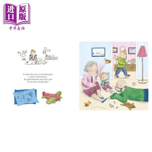 【中商原版】When Mummy Works From Home 当妈妈在家办公时 英文原版 进口图书 儿童绘本 故事图画书 亲子读物 童书 商品图2