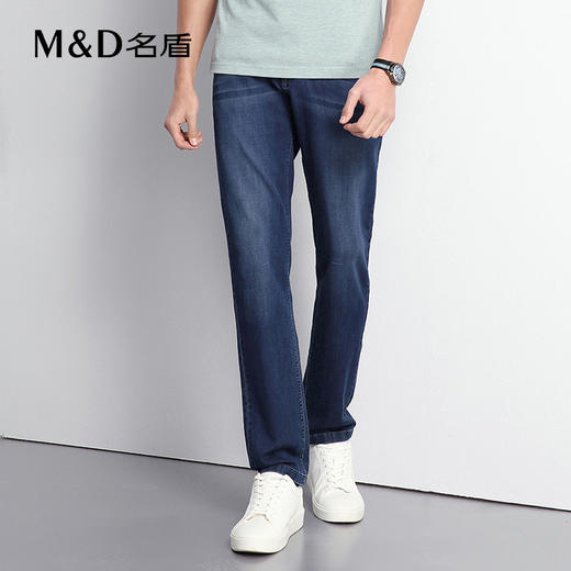 【菁英同款】名盾弹力牛仔裤夏季休闲直筒中腰耐磨薄长裤男36509 商品图1